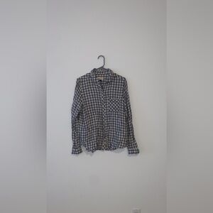 Universal Thread Black White Plaid Long Sleeve Shirt | Women's Casual Top